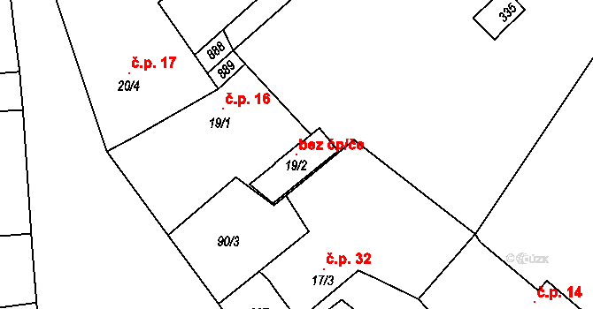 Týniště nad Orlicí 118125460 na parcele st. 19/2 v KÚ Petrovice nad Orlicí, Katastrální mapa