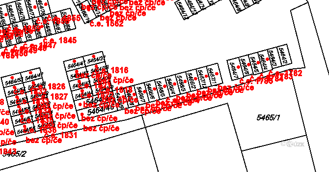 Česká Lípa 1064 na parcele st. 5466/5 v KÚ Česká Lípa, Katastrální mapa