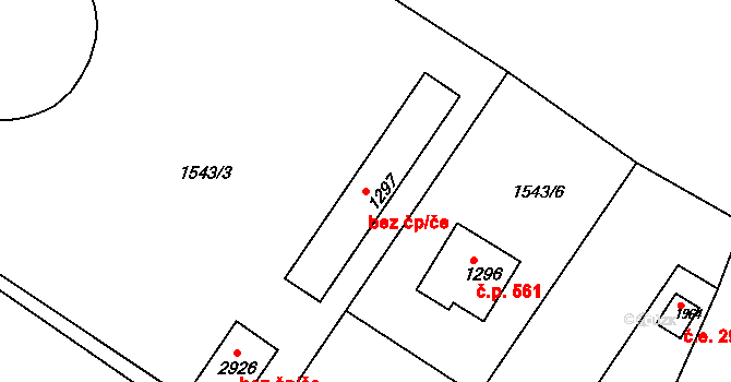 Litovel 40868460 na parcele st. 1297 v KÚ Litovel, Katastrální mapa