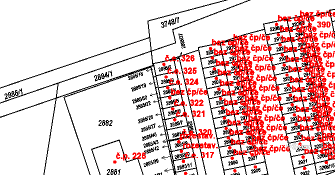 Orlová 42002460 na parcele st. 2885/4 v KÚ Horní Lutyně, Katastrální mapa