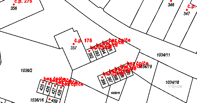 Jistebnice 43640460 na parcele st. 393 v KÚ Jistebnice, Katastrální mapa