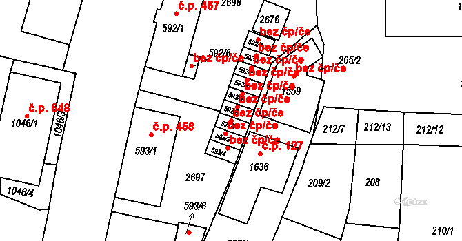 Rožmitál pod Třemšínem 44502460 na parcele st. 593/2 v KÚ Rožmitál pod Třemšínem, Katastrální mapa