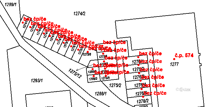 Semily 50102460 na parcele st. 1275/6 v KÚ Semily, Katastrální mapa