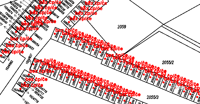 Mizerov 750, Karviná na parcele st. 2055/11 v KÚ Karviná-město, Katastrální mapa