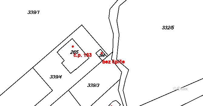 Žacléř 90493460 na parcele st. 266 v KÚ Bobr, Katastrální mapa