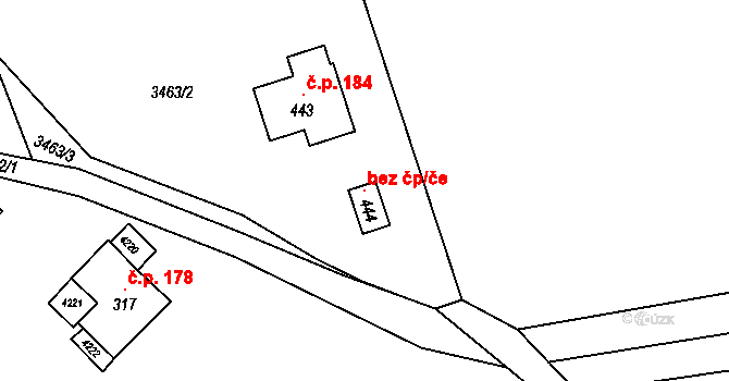 Sedloňov 105135461 na parcele st. 444 v KÚ Sedloňov, Katastrální mapa