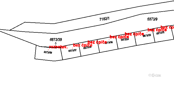 Boskovice 119988461 na parcele st. 6873/36 v KÚ Boskovice, Katastrální mapa