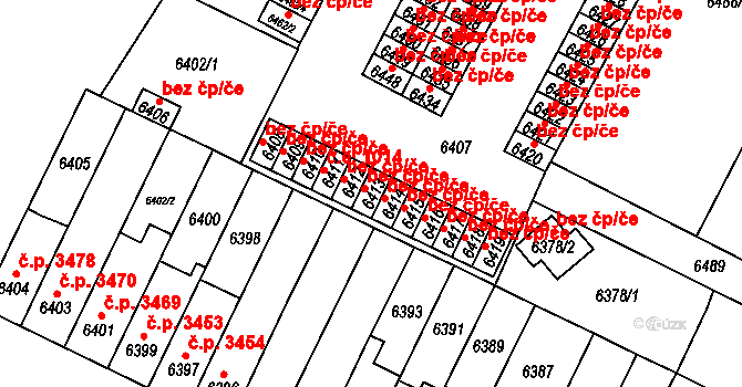 Židenice 433, Brno na parcele st. 6413 v KÚ Židenice, Katastrální mapa