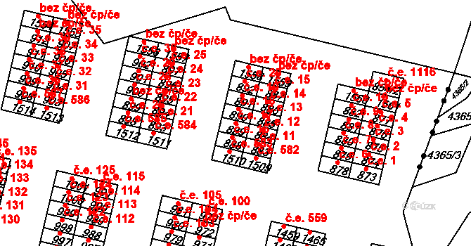Řetenice 17, Teplice na parcele st. 889 v KÚ Teplice-Řetenice, Katastrální mapa