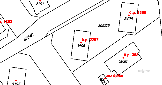 Dvůr Králové nad Labem 2297 na parcele st. 3405 v KÚ Dvůr Králové nad Labem, Katastrální mapa
