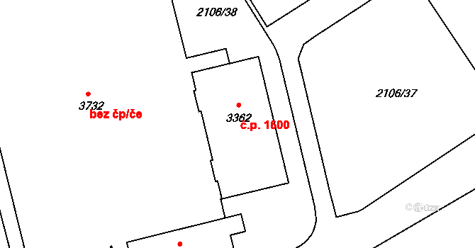 Humpolec 1600 na parcele st. 3362 v KÚ Humpolec, Katastrální mapa