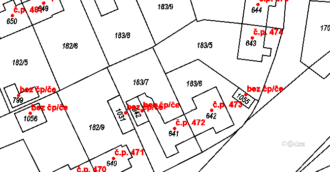 Košťany 39109461 na parcele st. 842 v KÚ Košťany, Katastrální mapa