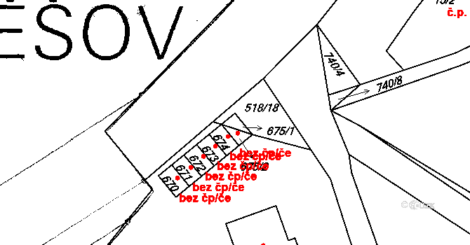 Chotěšov 39981461 na parcele st. 675/1 v KÚ Chotěšov, Katastrální mapa