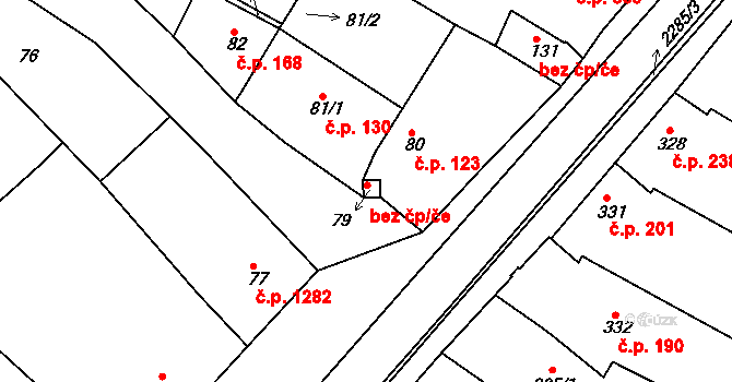 Svatobořice-Mistřín 43558461 na parcele st. 79 v KÚ Svatobořice, Katastrální mapa