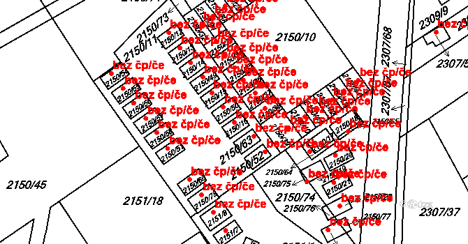 Dobruška 44267461 na parcele st. 2150/16 v KÚ Dobruška, Katastrální mapa