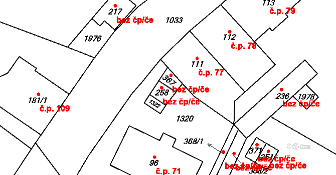 Trutnov 44956461 na parcele st. 258 v KÚ Libeč, Katastrální mapa