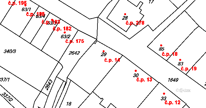 Hostěrádky-Rešov 284, Katastrální mapa
