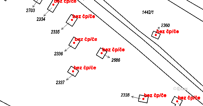 Blatná 47276461 na parcele st. 2686 v KÚ Blatná, Katastrální mapa