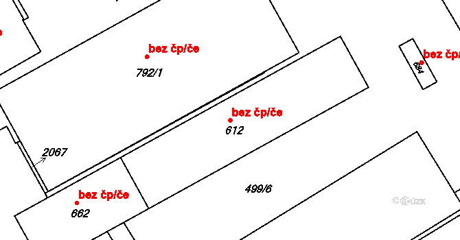Zlín 47800461 na parcele st. 612 v KÚ Louky nad Dřevnicí, Katastrální mapa