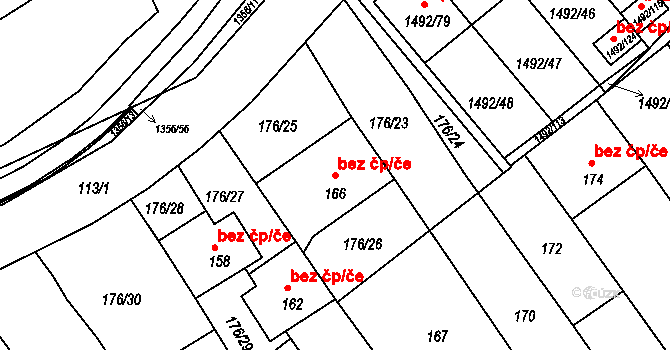 Brumov-Bylnice 48451461 na parcele st. 166 v KÚ Bylnice, Katastrální mapa