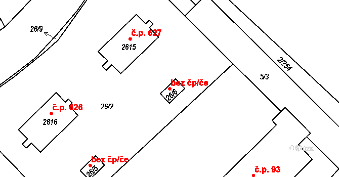 Třinec 48523461 na parcele st. 26/6 v KÚ Třinec, Katastrální mapa