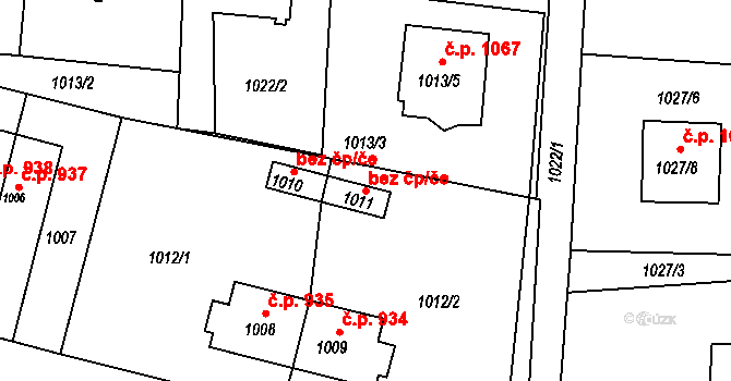 Havířov 49481461 na parcele st. 1011 v KÚ Šumbark, Katastrální mapa