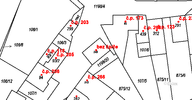 Jimramov 50200461 na parcele st. 249 v KÚ Jimramov, Katastrální mapa
