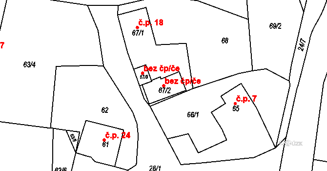 Habartov 115616462 na parcele st. 67/2 v KÚ Lítov, Katastrální mapa