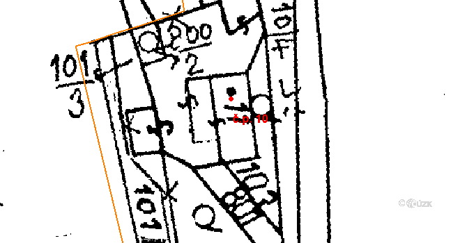 Dolní Rokytá 10, Rokytá na parcele st. 11 v KÚ Dolní Rokytá, Katastrální mapa