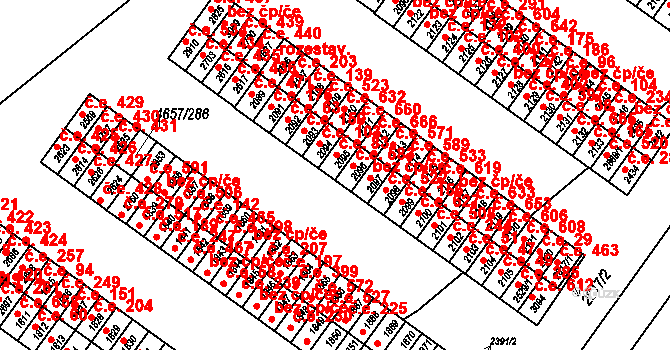 Veselí nad Moravou 83 na parcele st. 2095 v KÚ Veselí-Předměstí, Katastrální mapa