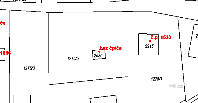 Milevsko 39940462 na parcele st. 2535 v KÚ Milevsko, Katastrální mapa