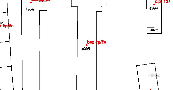 Velké Hoštice 42803462 na parcele st. 496/5 v KÚ Velké Hoštice, Katastrální mapa