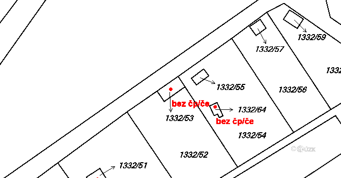Proboštov 45094462 na parcele st. 1332/53 v KÚ Proboštov u Teplic, Katastrální mapa