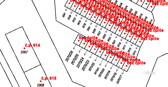 Krnov 48433462 na parcele st. 2070/25 v KÚ Krnov-Horní Předměstí, Katastrální mapa