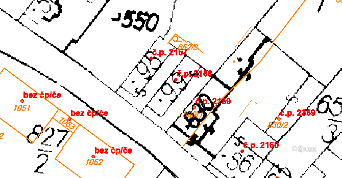 Podlusky 2158, Roudnice nad Labem na parcele st. 99 v KÚ Podlusky, Katastrální mapa