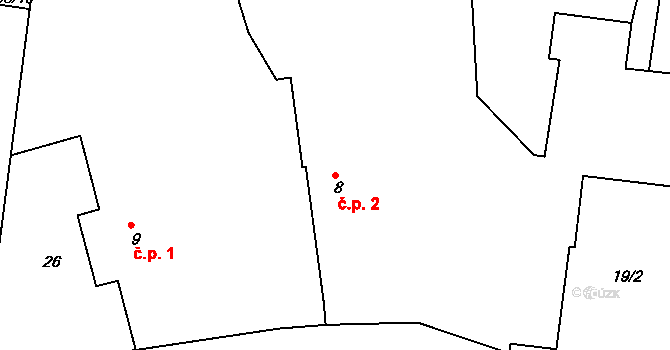 Nepřívěc 2, Libošovice na parcele st. 8 v KÚ Nepřívěc, Katastrální mapa