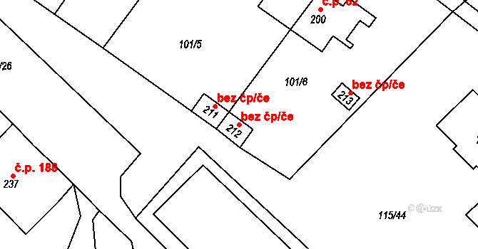 Obrnice 38015463 na parcele st. 212 v KÚ Obrnice, Katastrální mapa