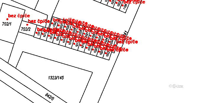 Kyjov 38727463 na parcele st. 1021 v KÚ Nětčice u Kyjova, Katastrální mapa