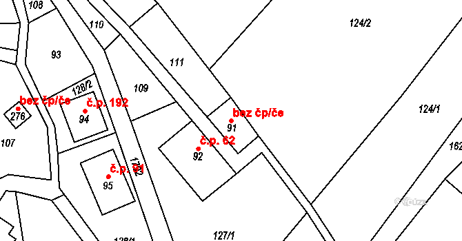Bozkov 38837463 na parcele st. 91 v KÚ Bozkov, Katastrální mapa