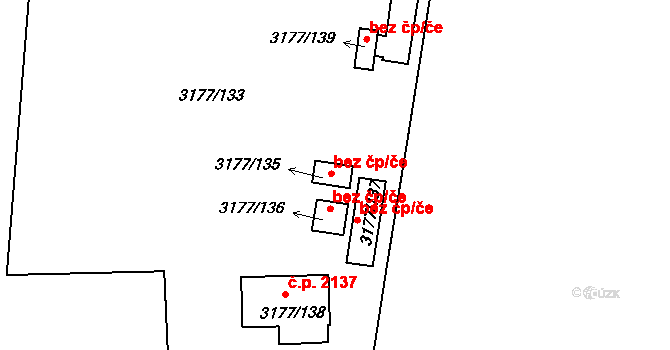 Tachov 42823463 na parcele st. 3177/135 v KÚ Tachov, Katastrální mapa