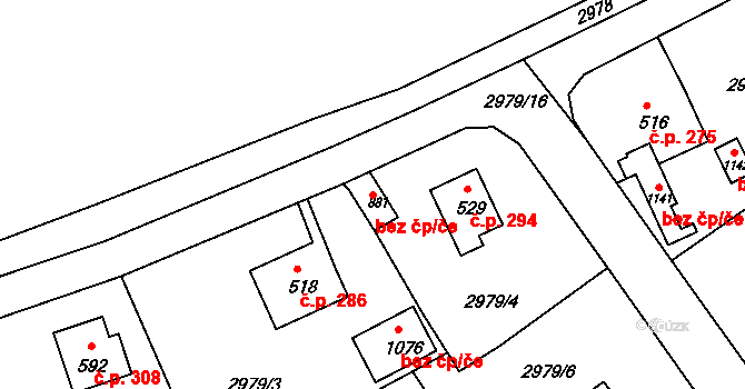 Jílové 47950463 na parcele st. 881 v KÚ Jílové u Děčína, Katastrální mapa