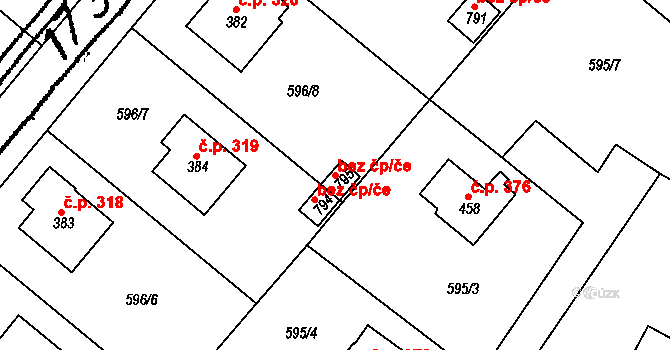 Krucemburk 98778463 na parcele st. 795 v KÚ Krucemburk, Katastrální mapa