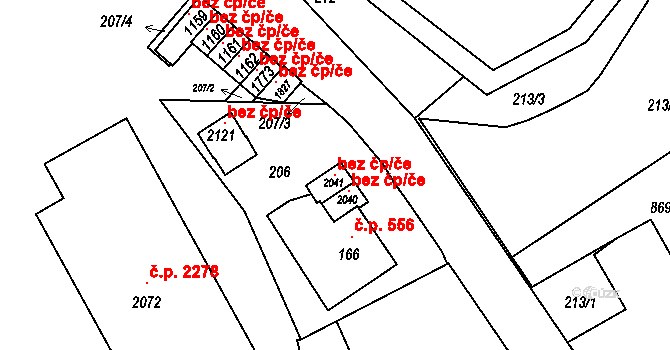 Nový Jičín 119197464 na parcele st. 2041 v KÚ Nový Jičín-Dolní Předměstí, Katastrální mapa