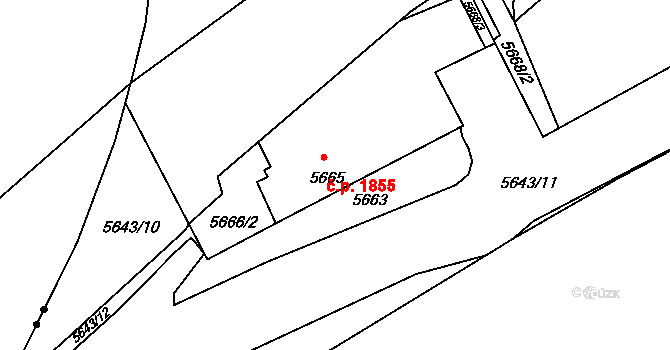 Záběhlice 1855, Praha na parcele st. 5665 v KÚ Záběhlice, Katastrální mapa