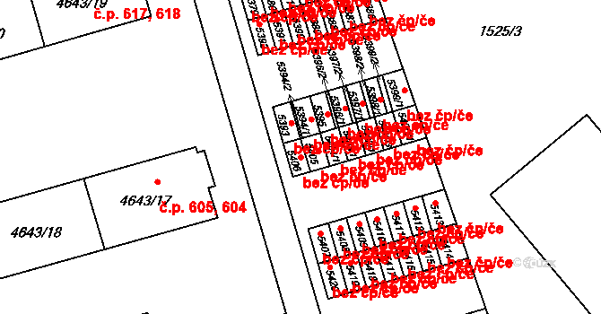 Vysoké Mýto 39453464 na parcele st. 5406 v KÚ Vysoké Mýto, Katastrální mapa