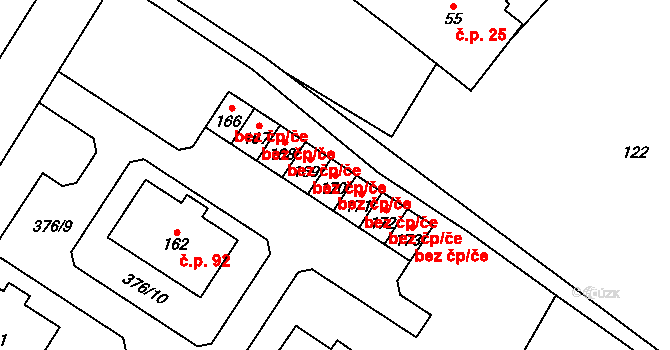 Červená Voda 39499464 na parcele st. 170 v KÚ Dolní Orlice, Katastrální mapa