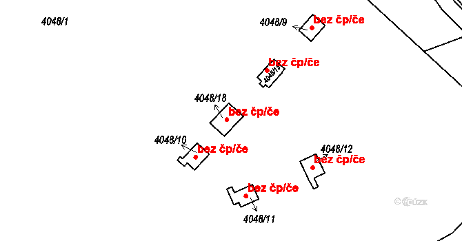 Teplice 42594464 na parcele st. 4048/18 v KÚ Teplice, Katastrální mapa