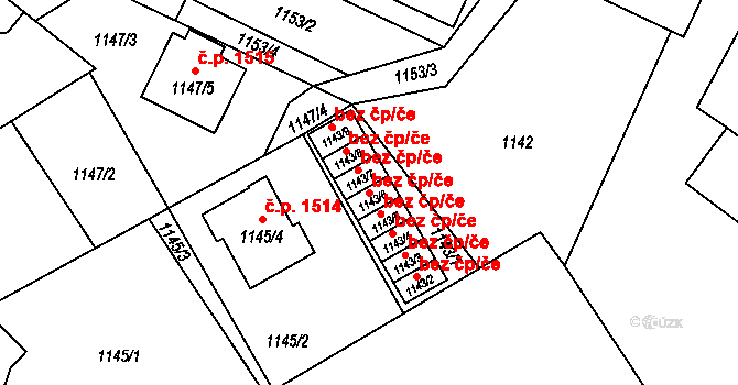 Zábřeh 44990464 na parcele st. 1143/6 v KÚ Zábřeh na Moravě, Katastrální mapa