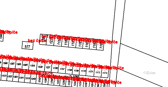 Králíky 45493464 na parcele st. 1163 v KÚ Králíky, Katastrální mapa