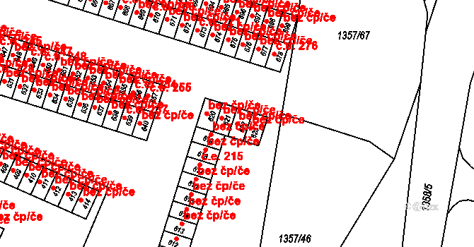Chvaletice 46801464 na parcele st. 622 v KÚ Telčice, Katastrální mapa